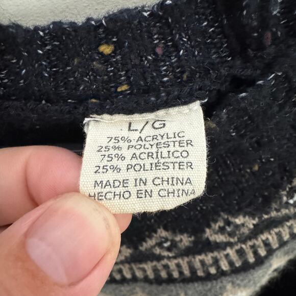 Weatherproof Vintage Fair Isle Knit Crewneck Sweater US Women's L - Picture 4 of 6